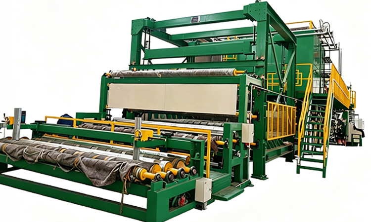 Three-coat three-dry knife coating and surface treatment production line