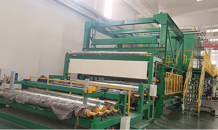 Three-coat three-dry knife coating and surface treatment production line