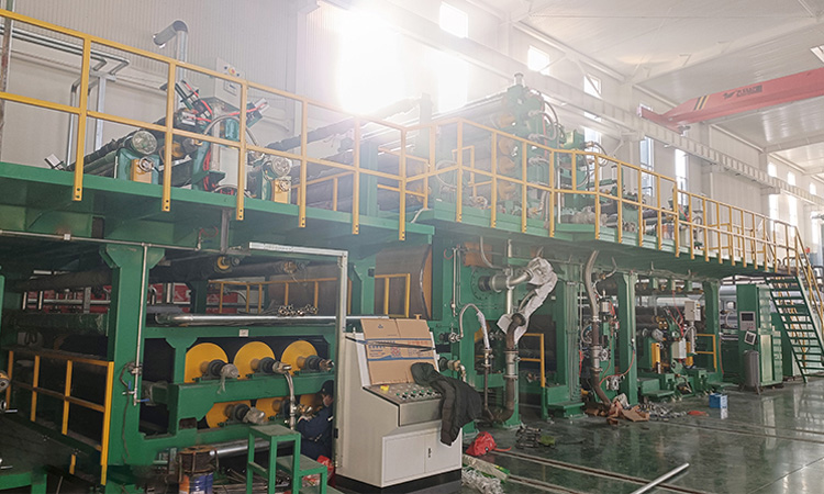PVC industrial textile three-coat three-furnace knife scraping surface treatment production line